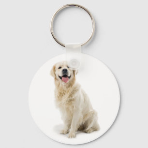Glücklicher Golden Retriever Welpen Schlüsselanhän Schlüsselanhänger