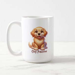 Glücklicher Golden Welpe Kaffeetasse