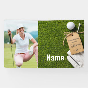 Glücklicher Golf-Ruhestand mit glücklichem Golfer  Banner