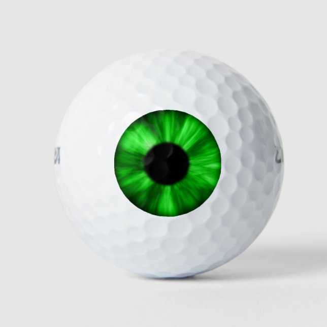 Glücklicher Green Eye Golf Ball. Golfball (Vorderseite)