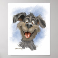 Glücklicher grinsender Hund – Süße Hunde-Cartoon