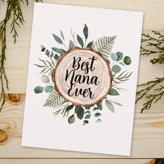 Glücklicher Großeltern Tag Rustikales Holz und Fol Postkarte (Close up)