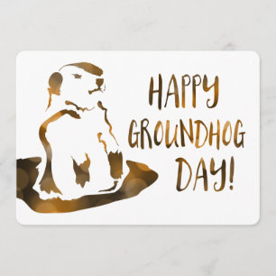 glücklicher groundhog Tag Einladung