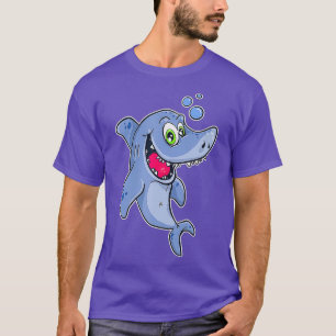 glücklicher Hai unter Wasser T-Shirt