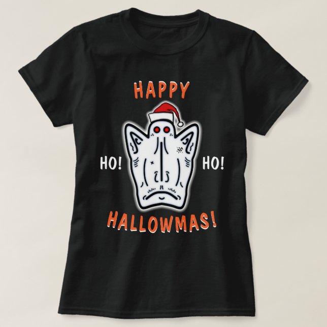 Glücklicher HalloMas (Halloween + X-Mas)! v2 T - S T-Shirt (Design vorne)