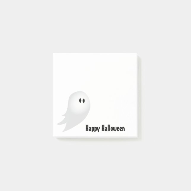 Glücklicher Halloween-Cartoon-Geist Post-it Klebezettel (Vorderseite)