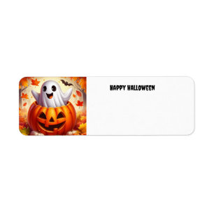 Glücklicher Halloween-Geist in Kürbis
