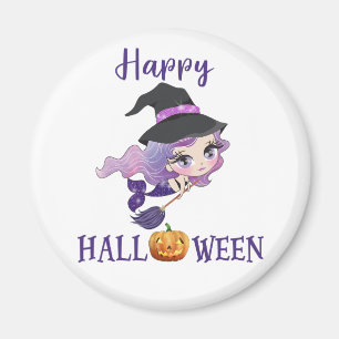Glücklicher Halloween-Magnet Girl Spooky Magnet Me