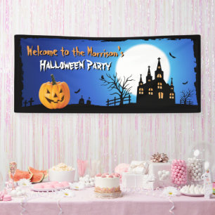 Glücklicher Halloween-Party-blauer Banner