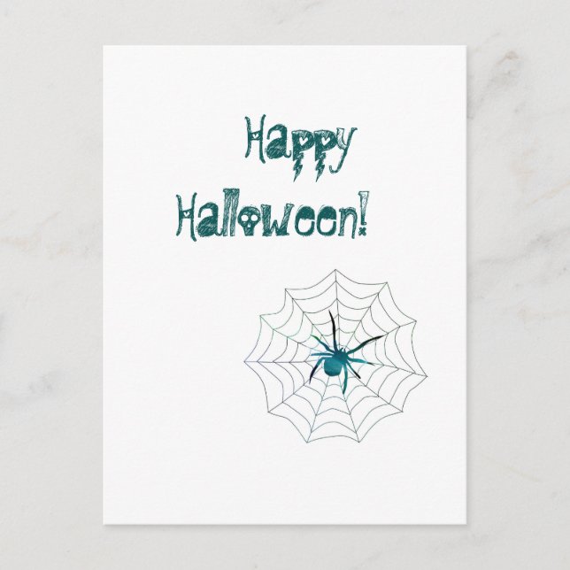 Glücklicher Halloween-Spider! Postkarte (Vorderseite)