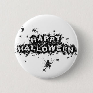 Glücklicher Halloween-Spinnen-Knopf Button
