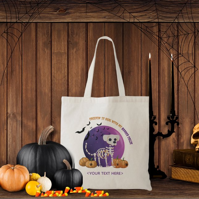 Glücklicher Halloween Trick oder Treat ToteCandy B Tragetasche (Trick or Treat OR show up to the Halloween party in style. Represent your favorite dog breed!!)