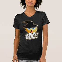 Glücklicher HalloweenBoo - lustiger Emoji Hexe-T - T-Shirt