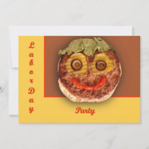 Glücklicher Hamburger Einladung