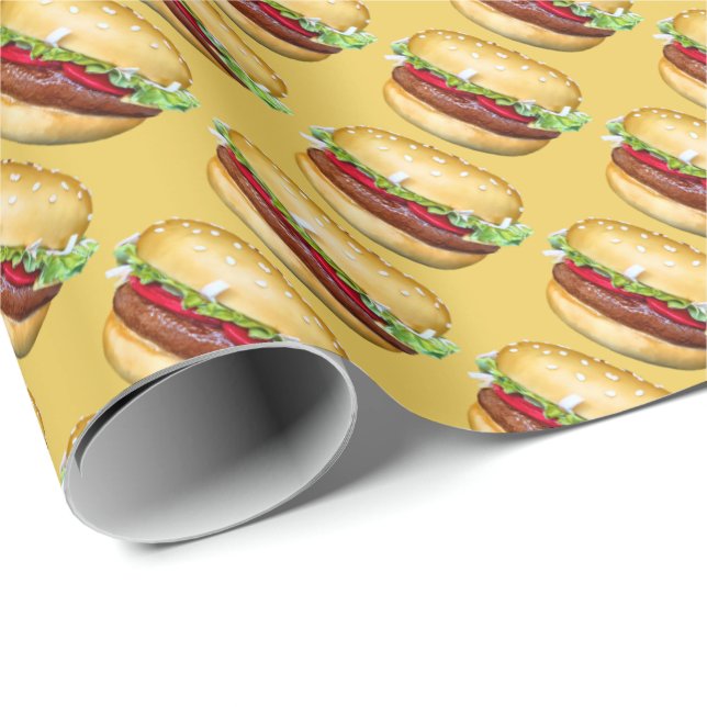 Glücklicher Hamburger Geschenkpapier (Rolleneckpunkt)