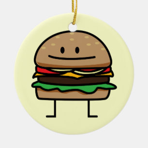 Glücklicher Hamburger Keramikornament
