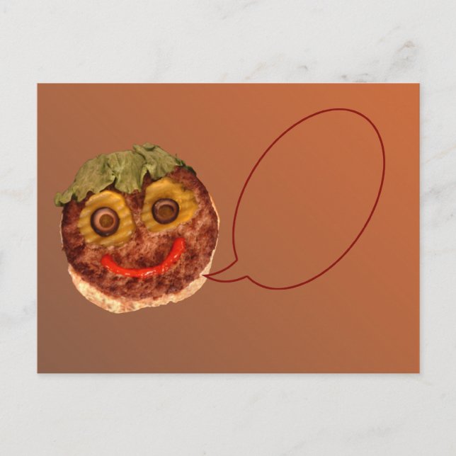 Glücklicher Hamburger Postkarte (Vorderseite)
