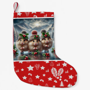 Glücklicher Hamster-Weihnachtsstrumpf Kleiner Weihnachtsstrumpf