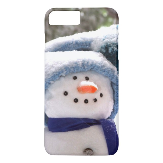 Glücklicher handgemachter Schneemann iPhone 7 Fall Case-Mate iPhone Hülle (Rückseite)