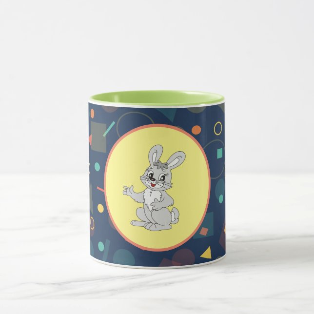 Glücklicher Hase Pastell Tasse - Süßer Kaninchen K (Zentrum)