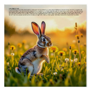 Glücklicher Hasenfuß Poster
