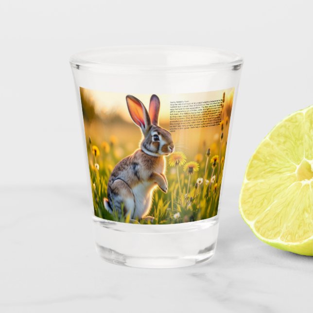 Glücklicher Hasenfuß Schnapsglas (Vorderseite)