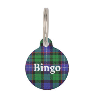 Glücklicher Haustier-Clan Galbraith Tartan karier Tiernamensmarke