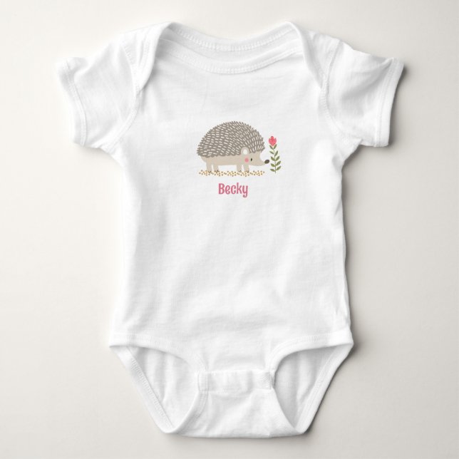 Glücklicher Hedgie  Baby Strampler (Vorderseite)