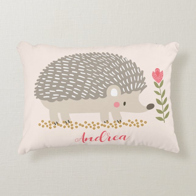 Glücklicher Hedgie  Dekokissen (Vorderseite)