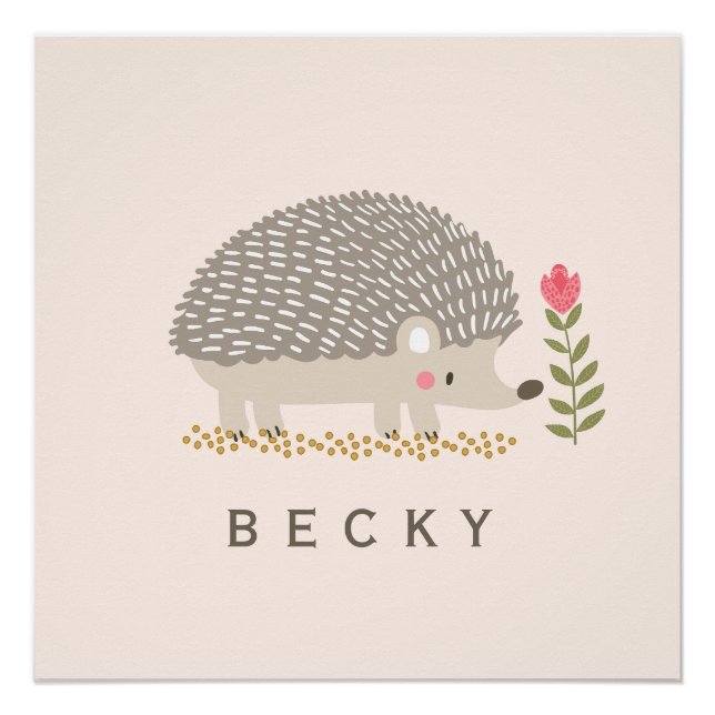 Glücklicher Hedgie  Poster (Vorderseite)