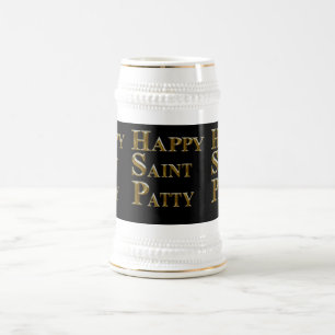 GLÜCKLICHER HEILIGER PATTY BIERGLAS