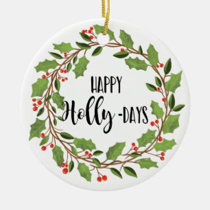 glücklicher heiliger Urlaub Keramik Ornament