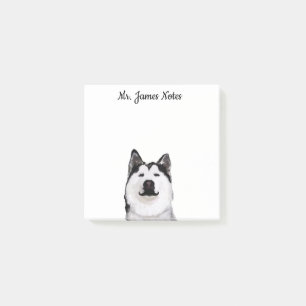 Glücklicher heiserer Hund, NamensPost-it-Zettel Post-it Klebezettel