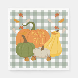 Glücklicher Herbst Kürbisse Serviette