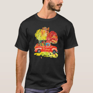 Glücklicher Herbst LKW Herbstbäume und Blätter fal T-Shirt