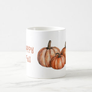Glücklicher Herbst Orange Kürbisse Kaffeetasse
