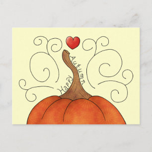 glücklicher Herbst Postkarte