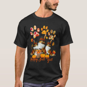Glücklicher Herbst Y'all Erntedank Drei Schirme Fa T-Shirt
