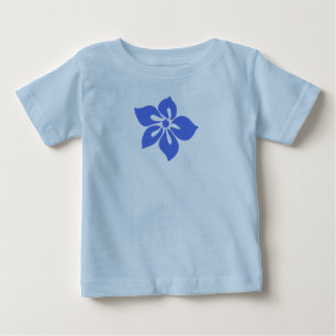 Glücklicher Hibiskus Tropisches Floral Baby T-shirt