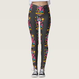 Glücklicher HIIT-Smoothie-Champion-Workout abgesch Leggings