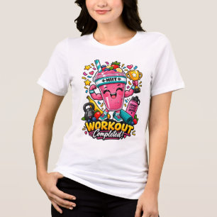 Glücklicher HIIT-Smoothie-Champion-Workout abgesch Tri-Blend Shirt