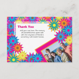 Glücklicher Hippie-Blumen-Power danken Ihnen Einladung