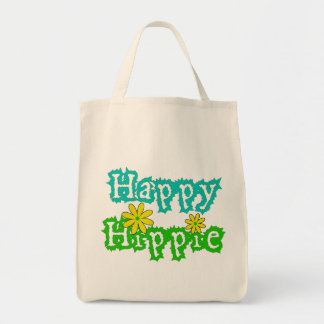 Glücklicher Hippie Tragetasche