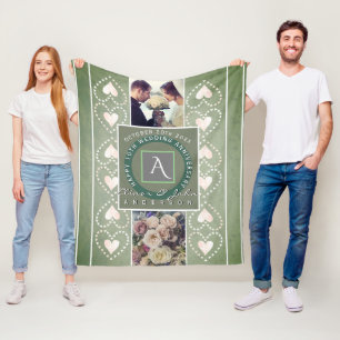 "Glücklicher Hochzeits-Jahrestag " 2 Fleecedecke