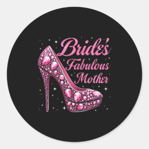 Glücklicher Hochzeitstag der fantastischen Braut d Runder Aufkleber