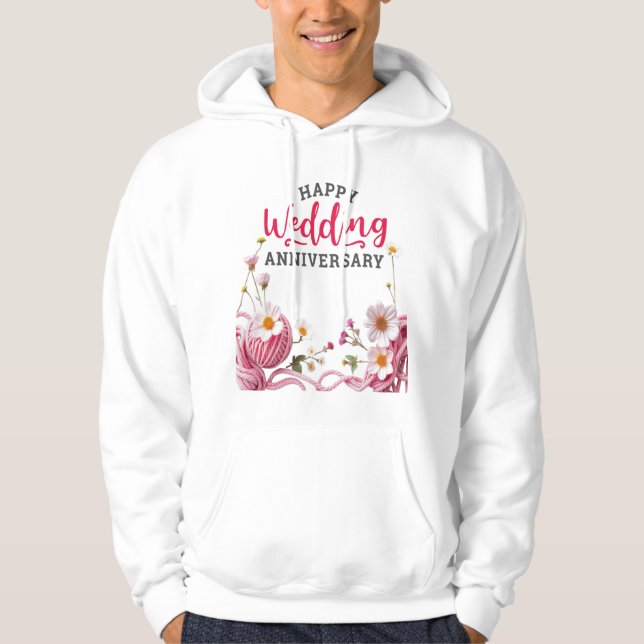 Glücklicher Hochzeitstag  Hoodie (Vorderseite)