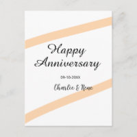 Glücklicher Hochzeitstag orange Pastelllinien Name