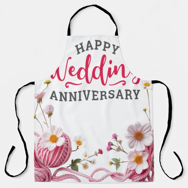 Glücklicher Hochzeitstag  Schürze (Vorderseite)