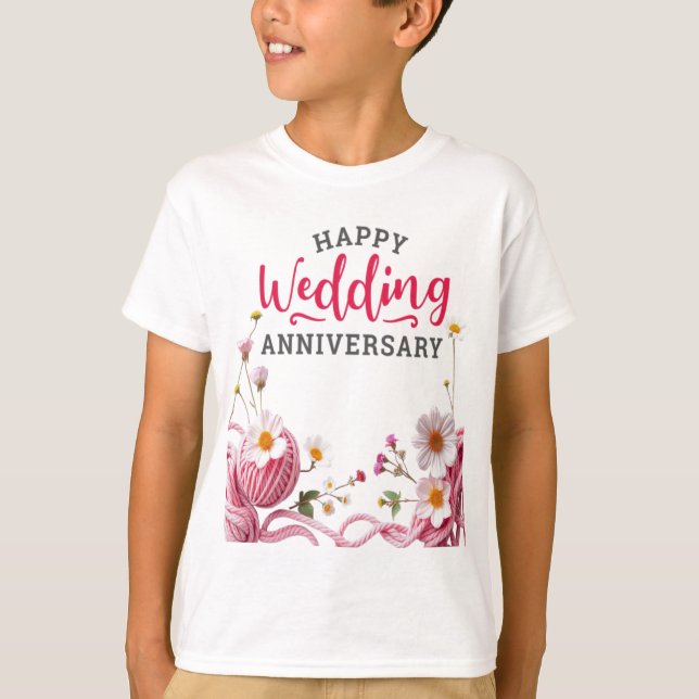 Glücklicher Hochzeitstag  T-Shirt (Vorderseite)