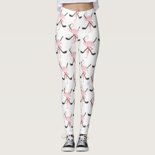 Glücklicher Hockey-Sieg-Flamingo Leggings
